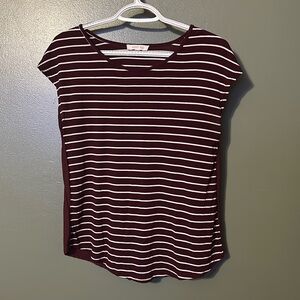 Maroon blouse with slit back